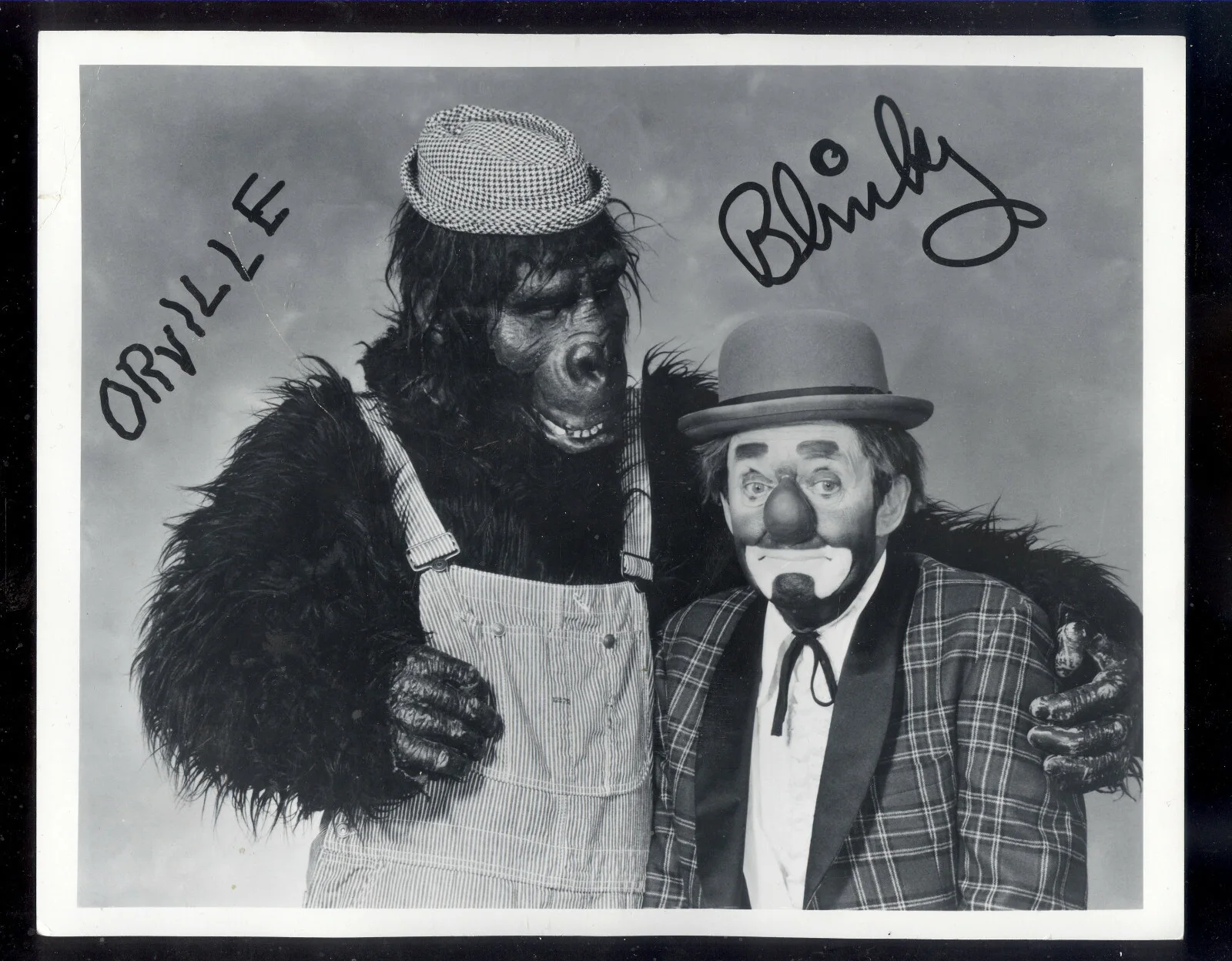 BLINKY, ORVILLE — DENVER KWGN CH2, BLINKY THE CLOWN & ORVILLE, FAN PHOTOGRAPH 8 X 10 ~1981 AD*33, изображение 2