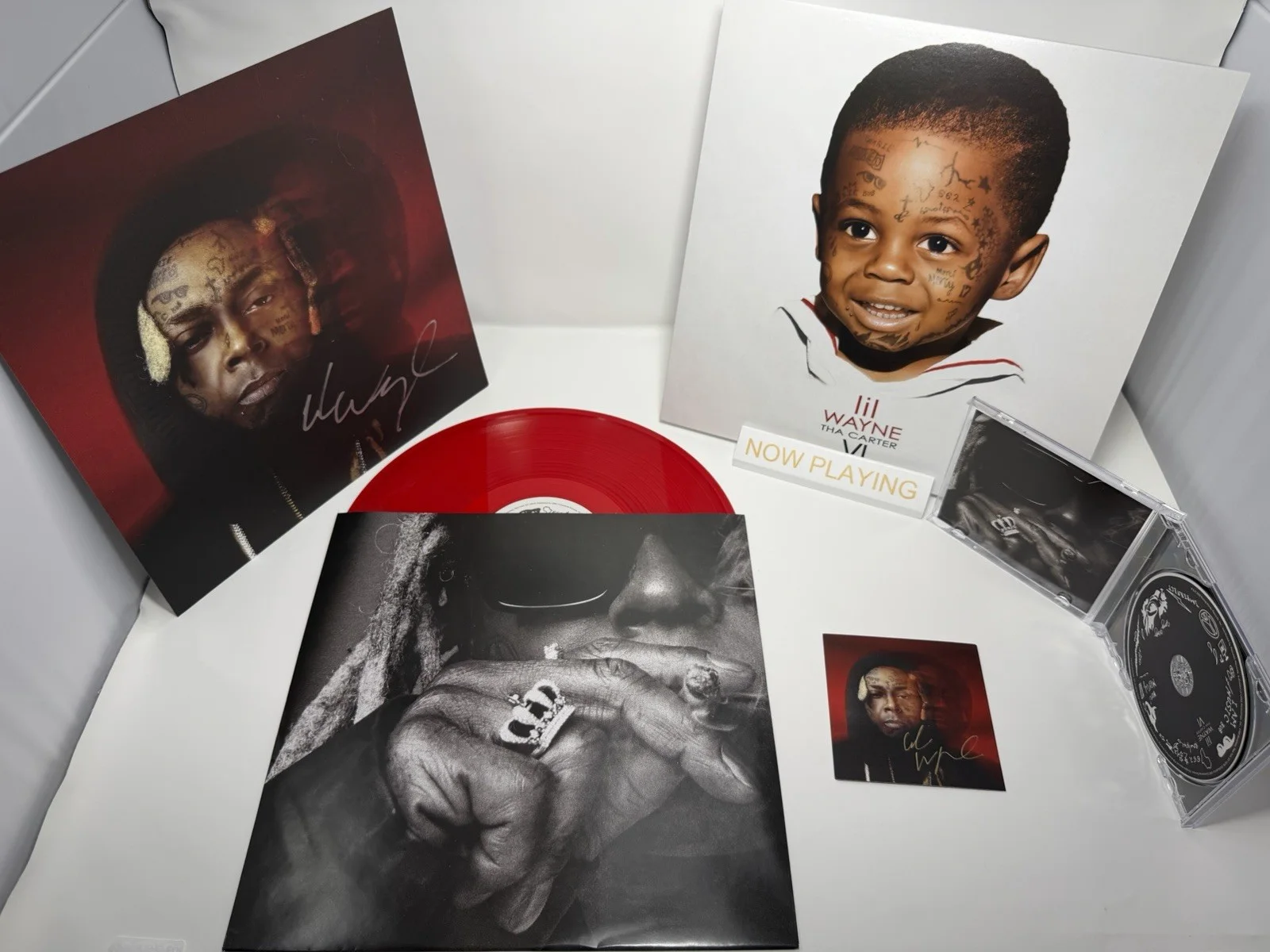 LIL WAYNE Tha Carter VI Signed Insert LP RED Vinyl & Autographed CD Insert Weezy, image 2