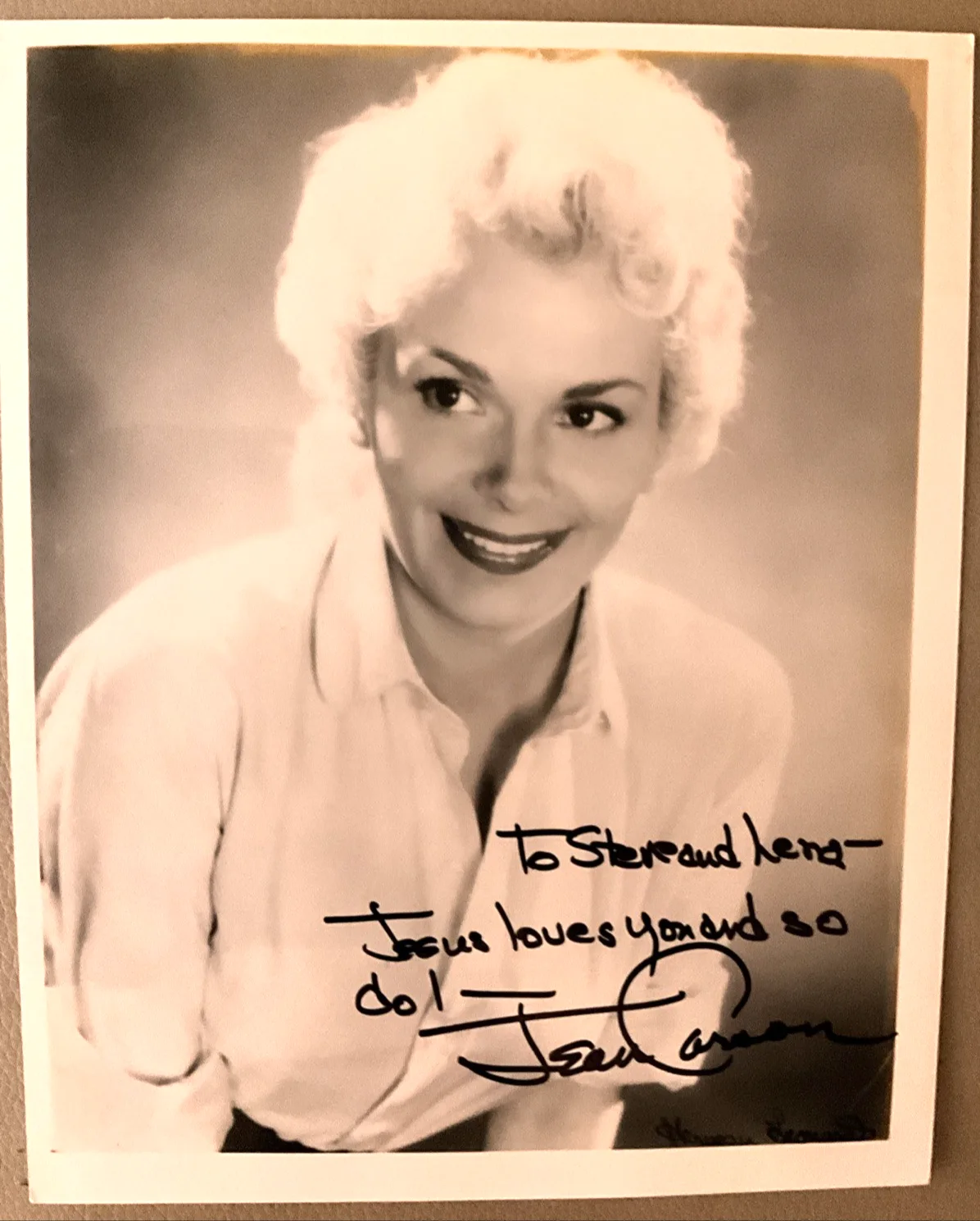 Jean Carson — Jean Carson (Andy Griffin Show) Signed Inscribed 8x10 Autograph Photo B&W, image 2