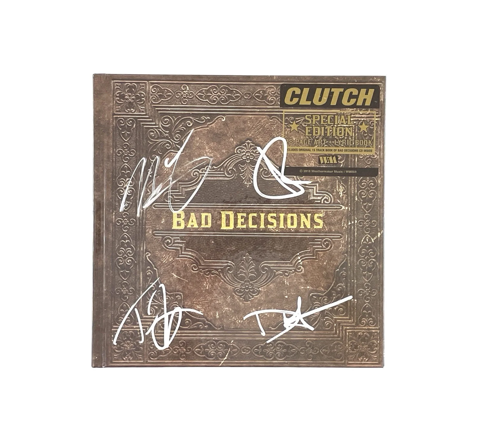 Clutch Autographed Limited Edition Book of Bad Decisions CD Hardcover Book ACOA, изображение 2