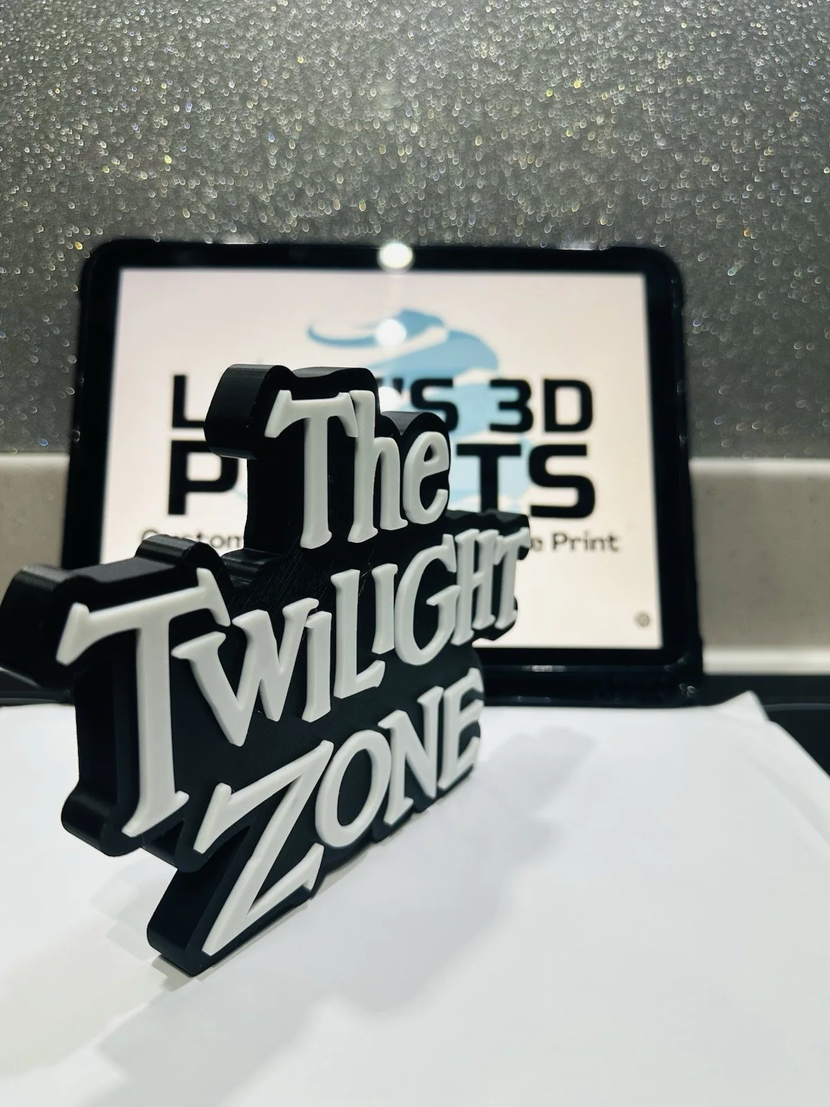 Decorative The Twilight Zone TV Show Self Standing logo display Room, image 3