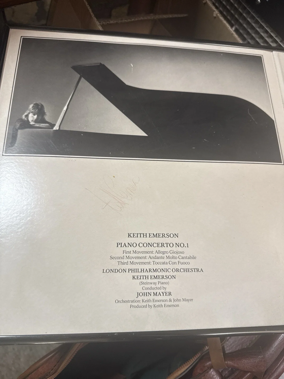 Emerson, Lake & Palmer Original Autographed Record Album Signed Inner Sleeve, image 4
