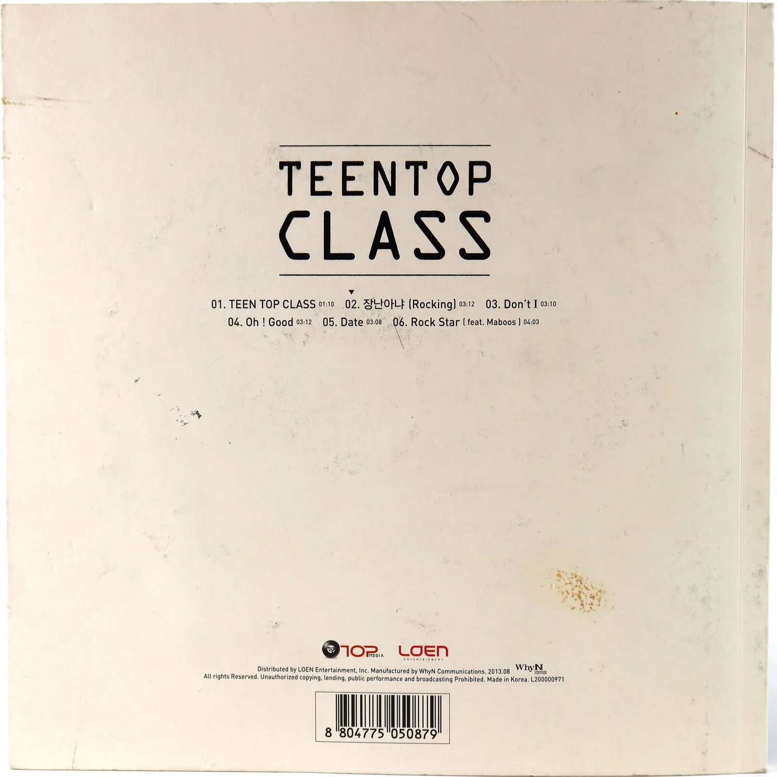 Teen Top - Class Signed Autographed Mini Album CD K-Pop 2013 Teentop, изображение 2
