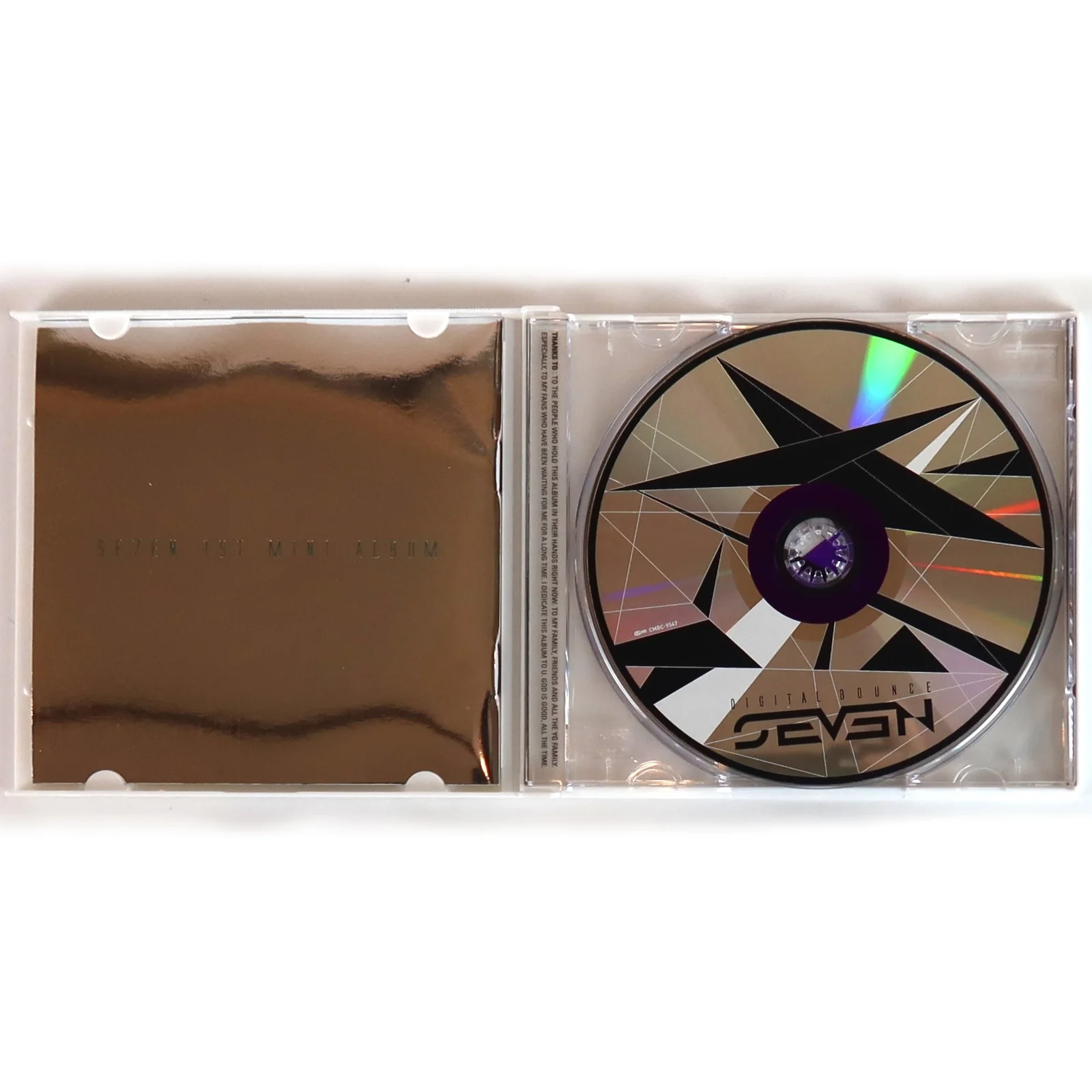 Se7en - Digital Bounce 1st Mini Album Signed CD Promo 2010 Seven YG T.O.P, изображение 3