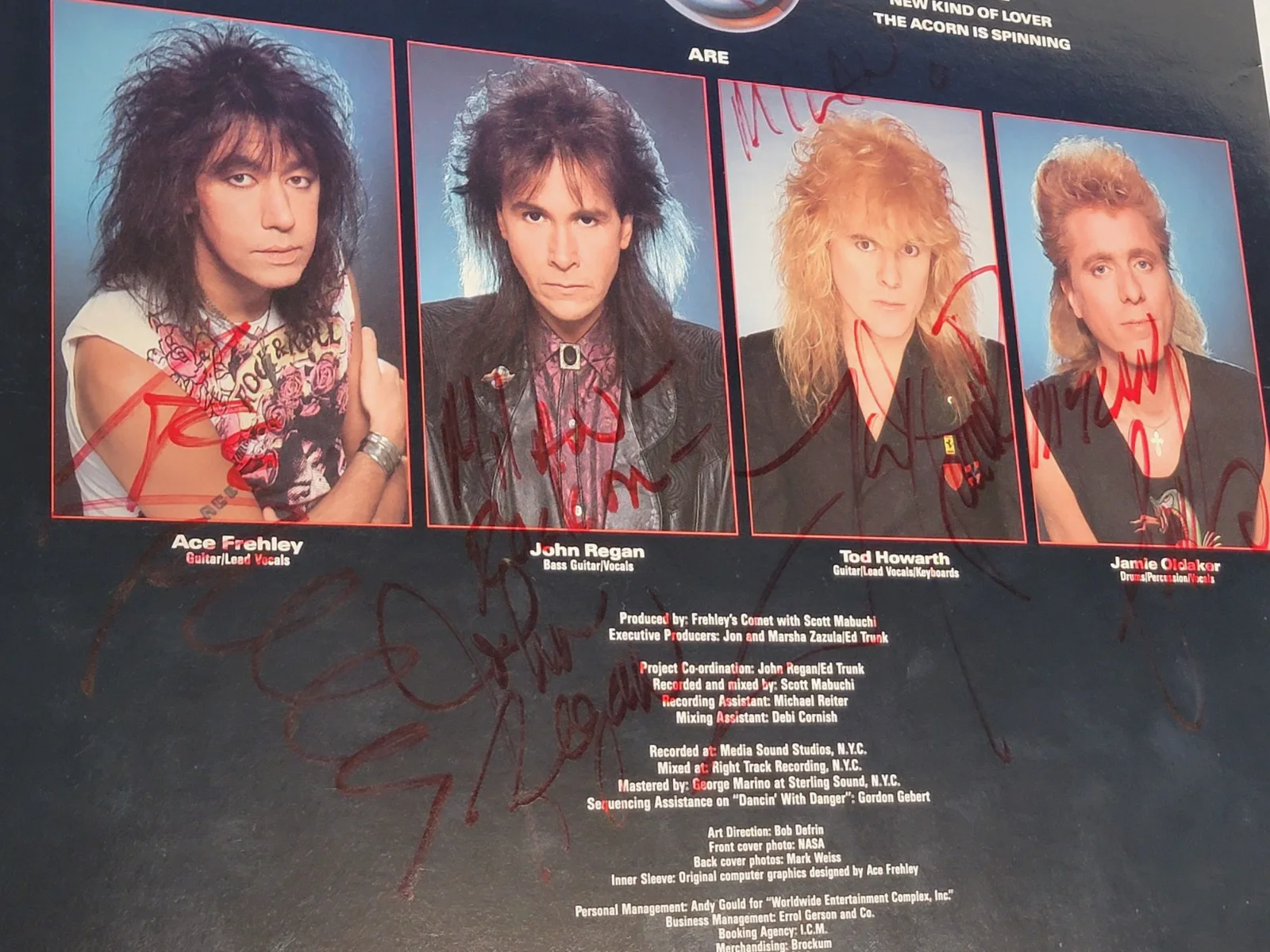 FREHLEY'S COMET SIGNED SECOND SIGHTING LP VINYL ~ACE FREHLEY FULL BAND, image 3