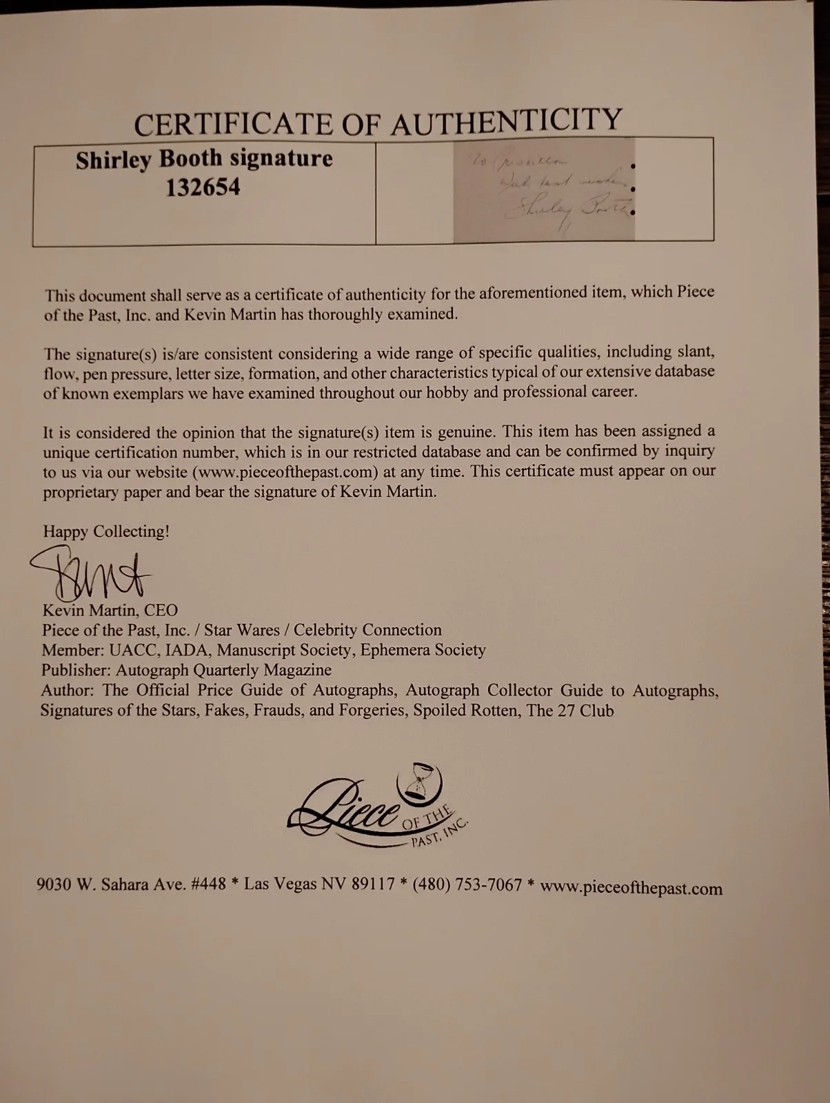 Shirley Booth — TV Series Hazel Actress Shirley Booth Signed Autograph Book Page W/COA, изображение 2