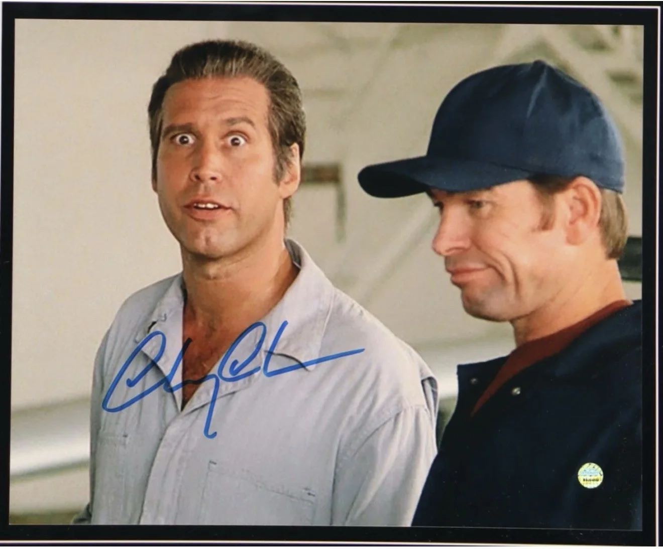 Chevy Chase — Chevy Chase Signed Fletch Quote Collage Framed 19x35 Steiner COA, image 2