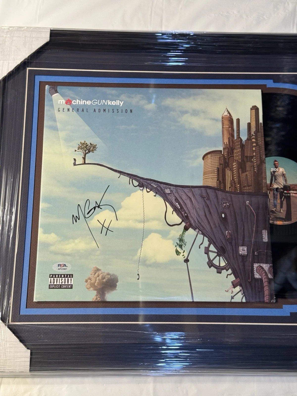 MGK MACHINE GUN KELLY SIGNED AUTOGRAPH GENERAL ADMISSION VINYL RECORD FRAMED PSA, image 2
