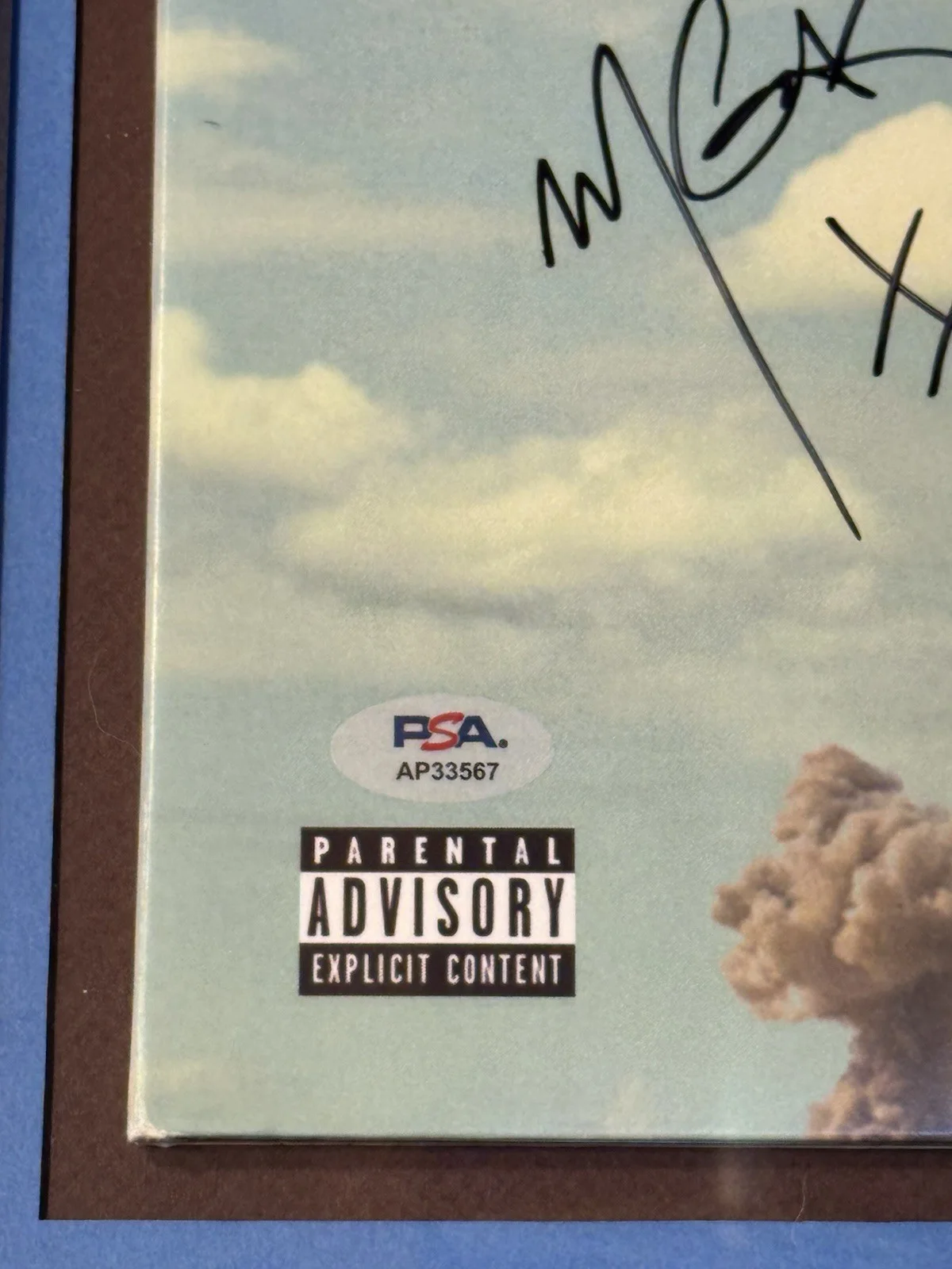 MGK MACHINE GUN KELLY SIGNED AUTOGRAPH GENERAL ADMISSION VINYL RECORD FRAMED PSA, image 3