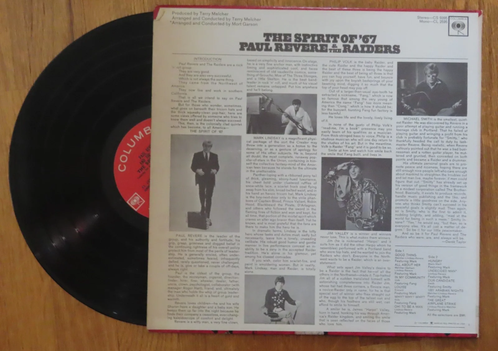 MARK LINDSAY signed PAUL REVERE & THE RAIDERS The Spirit of '67 Record / Album, изображение 3