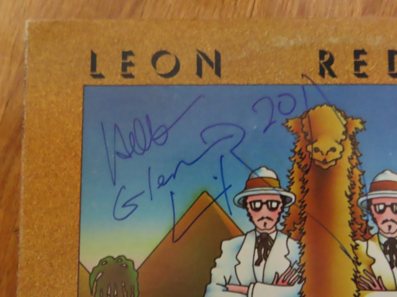 LEON REDBONE signed DOUBLE TIME 1974 Record / Album Hello Glenn 2011, image 2