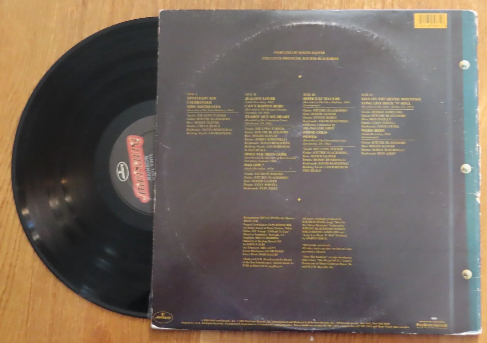 GRAHAM BONNETT signed RAINBOW "Finyl Vinyl" 1986 Record / Album COA, изображение 4