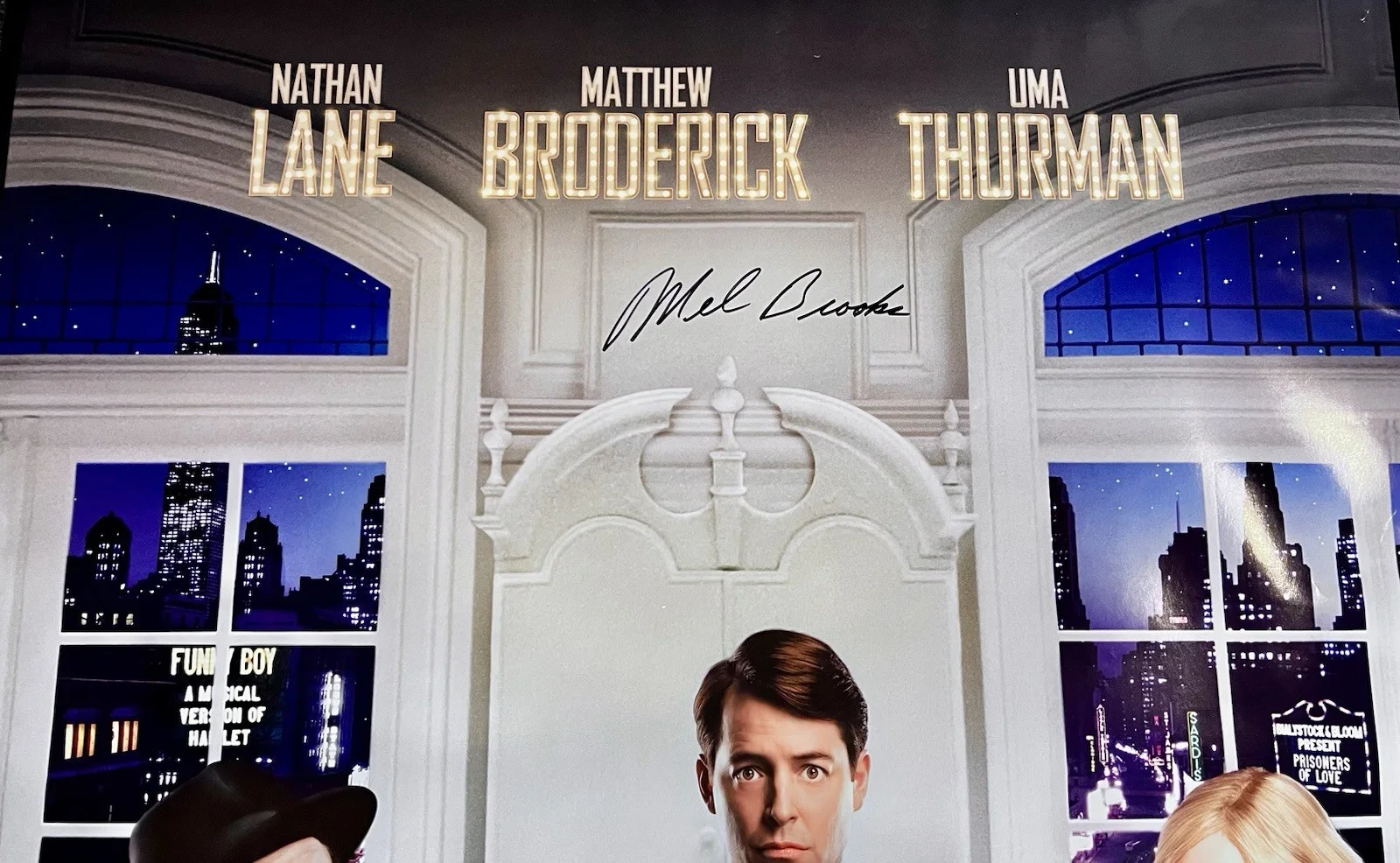 Matthew Broderick — Signed Movie Poster The Producers, Matthew Broderick, Uma Thurman, Mel Brooks ￼￼, image 4