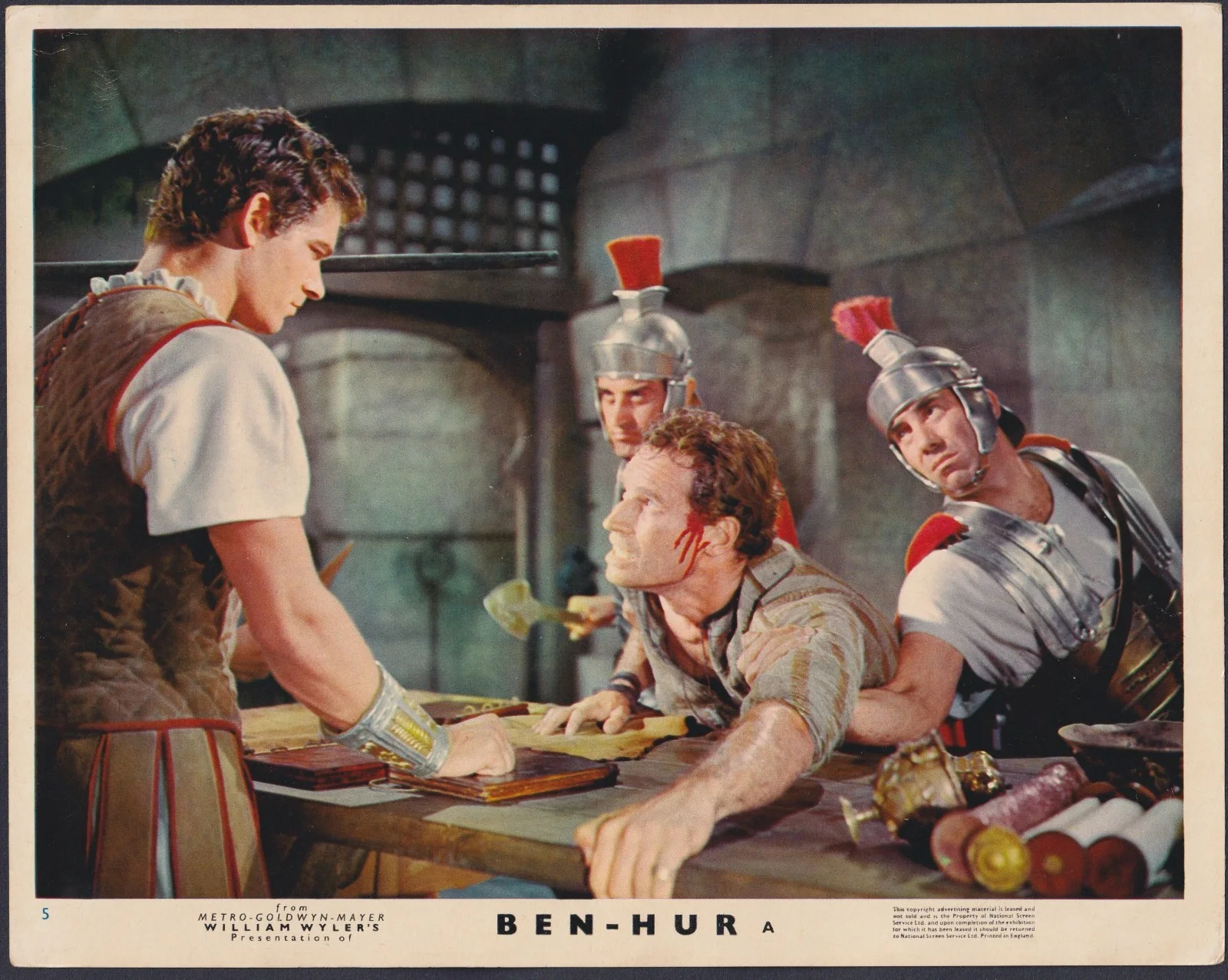 Ben Hur 7x ORIGINAL UK FOH Lobby Cards Charlton Heston William Wyler 1959, изображение 3