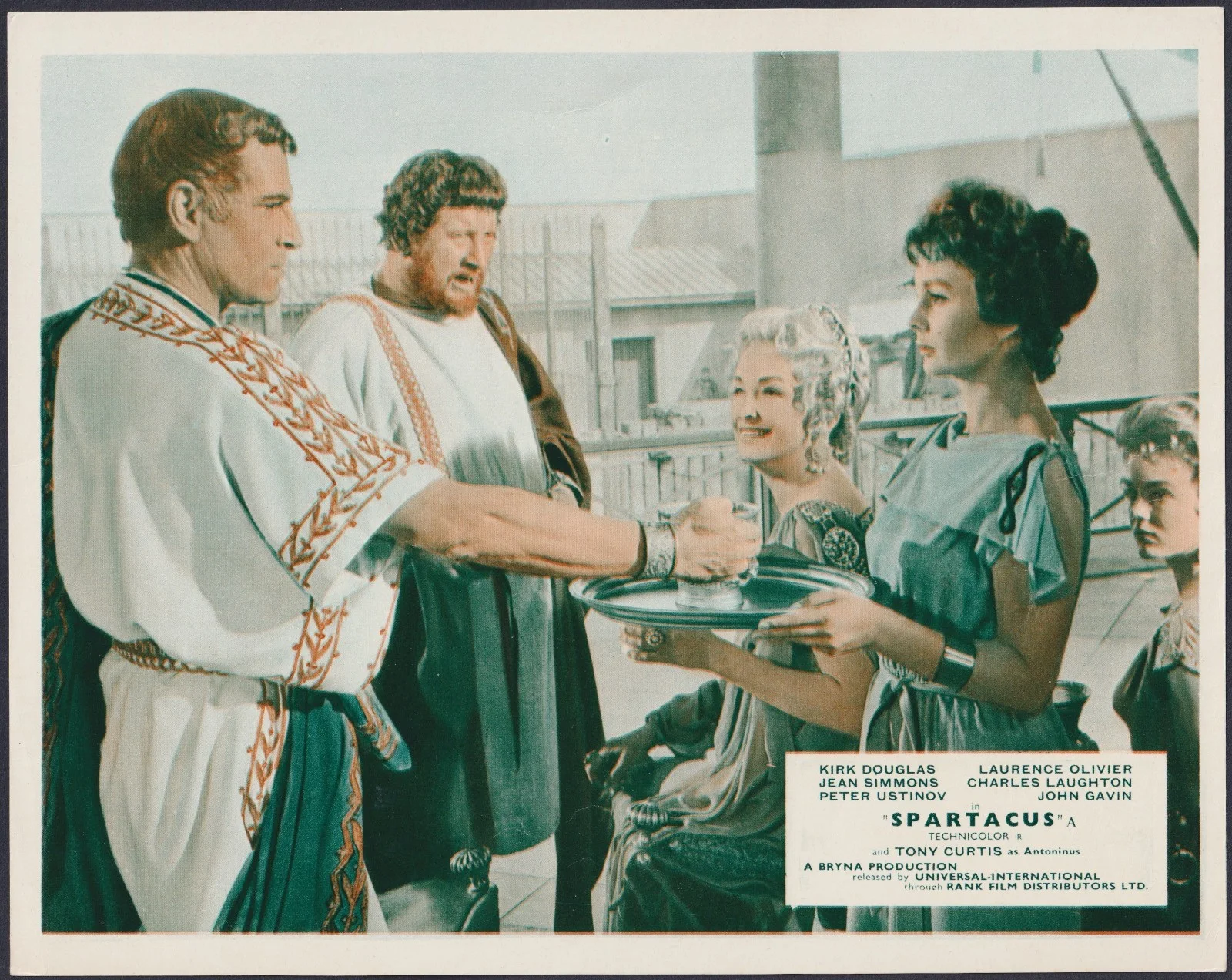 Spartacus 5x ORIGINAL UK FOH Lobby Cards Kirk Douglas Kubrick Olivier 1960, изображение 3