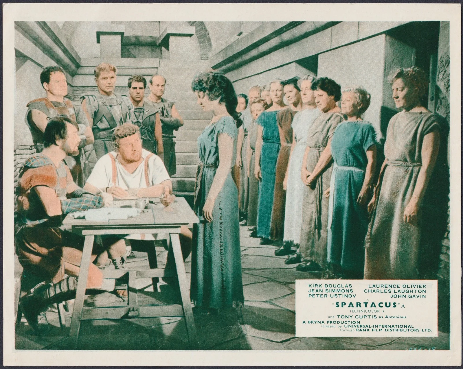 Spartacus 5x ORIGINAL UK FOH Lobby Cards Kirk Douglas Kubrick Olivier 1960, изображение 4