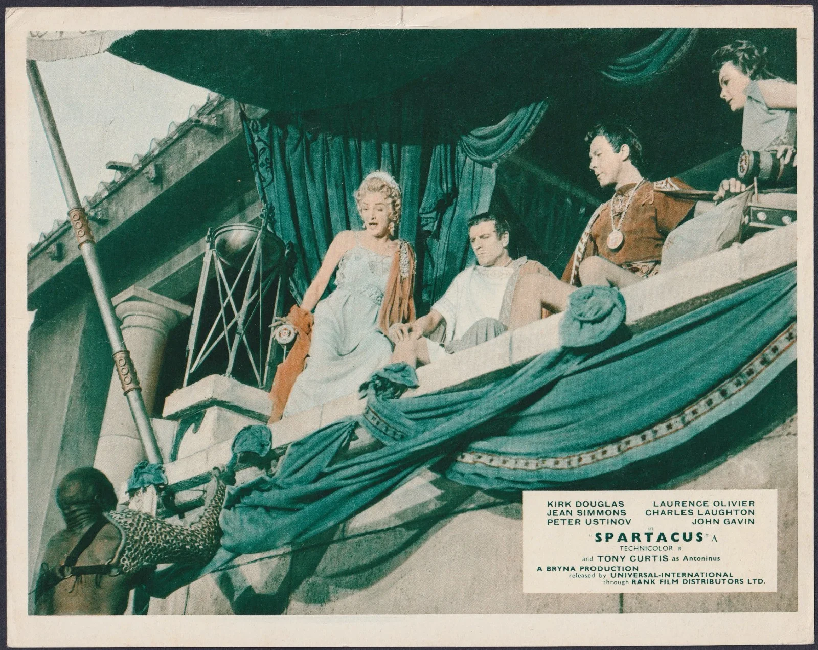 Spartacus 5x ORIGINAL UK FOH Lobby Cards Kirk Douglas Kubrick Olivier 1960, изображение 5