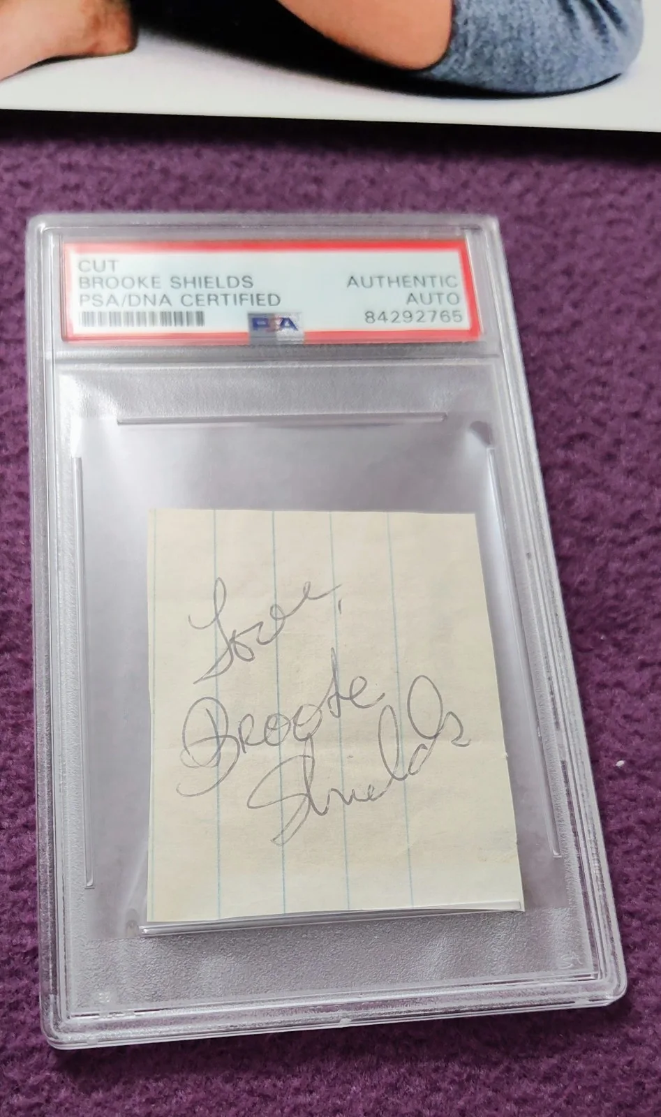 Brooke Shields — BROOKE SHIELDS Autograph Signed Signature Paper Cut & Photo PSA Authenticated, изображение 3