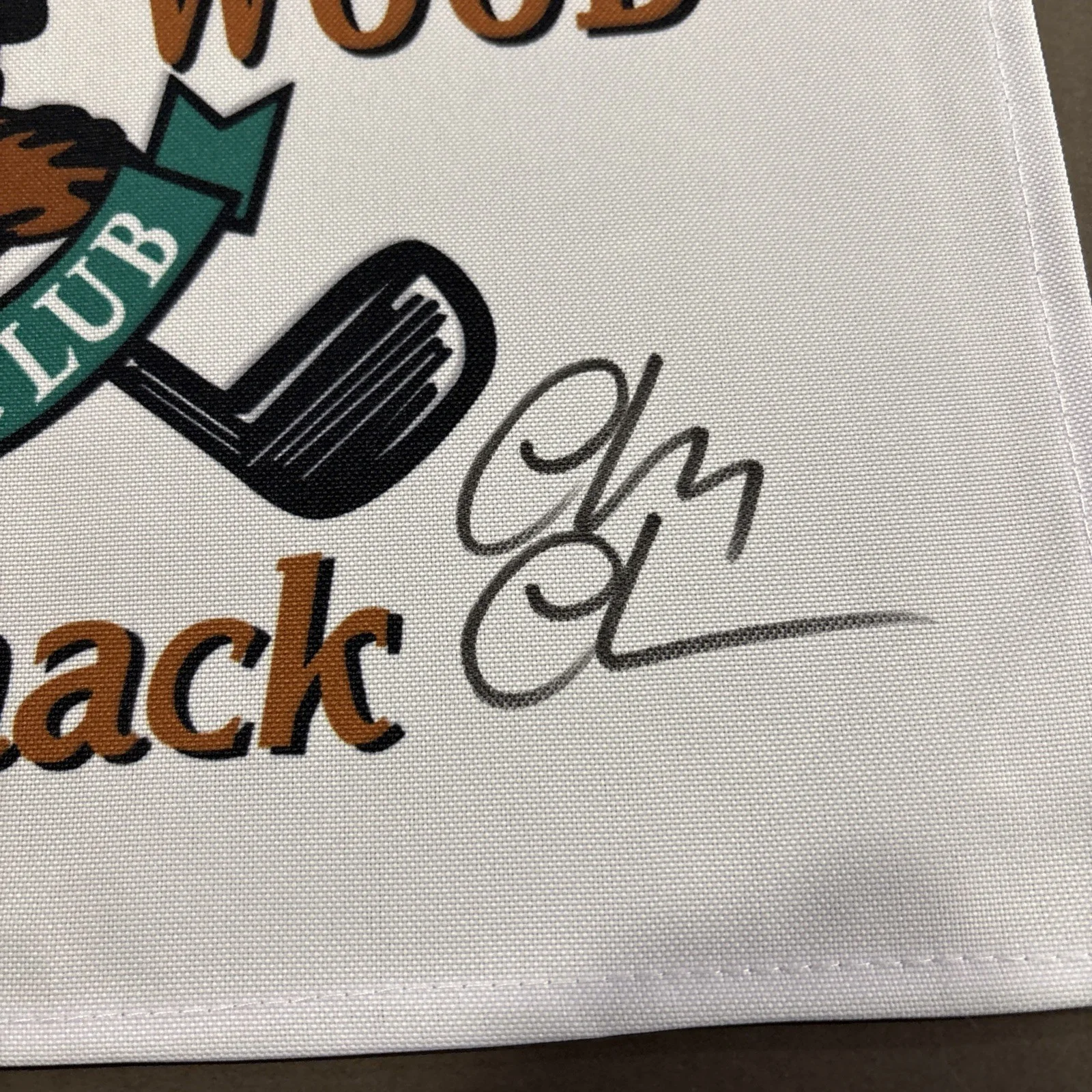 Chevy Chase — Chevy Chase Signed Bush Wood Golf Pin Flag -Caddyshack - JSA, image 5