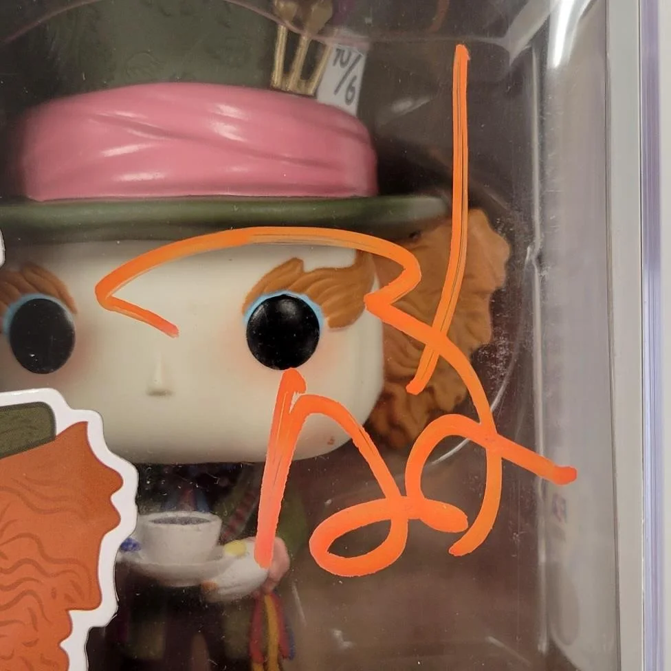 Johnny Depp — Johnny Depp signed Alice Mad Hatter Funko Pop Figure 177 autograph PSA Encap, image 2