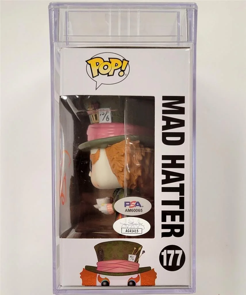 Johnny Depp — Johnny Depp signed Alice Mad Hatter Funko Pop Figure 177 autograph PSA Encap, image 4