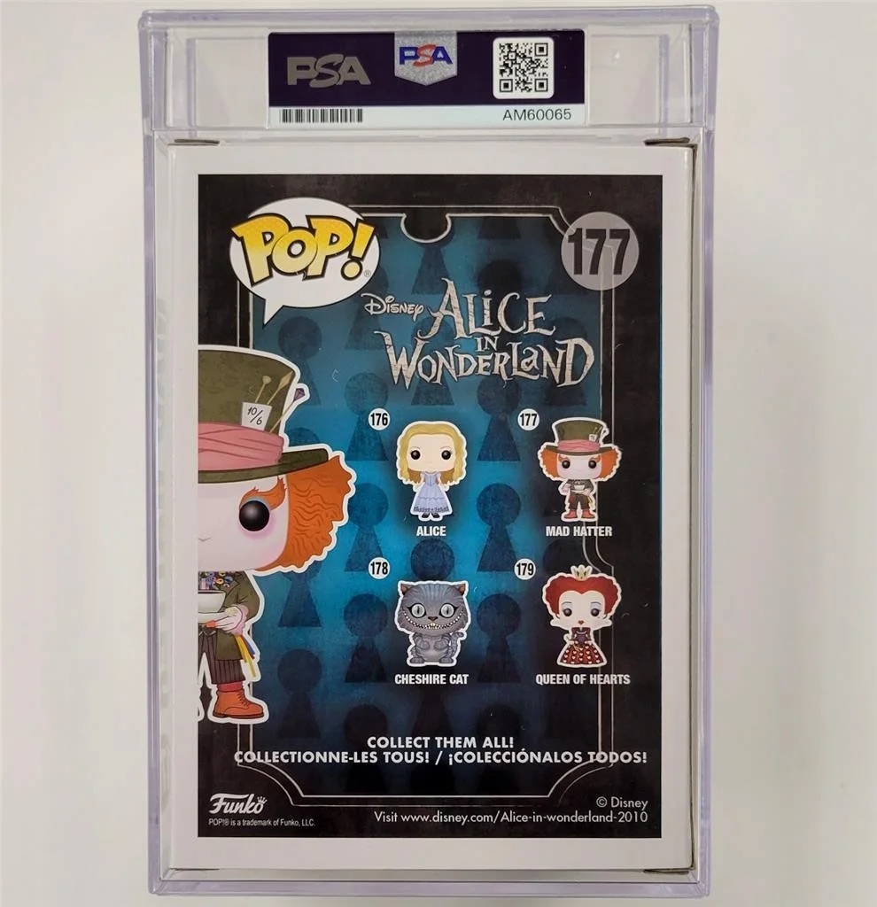 Johnny Depp — Johnny Depp signed Alice Mad Hatter Funko Pop Figure 177 autograph PSA Encap, image 5