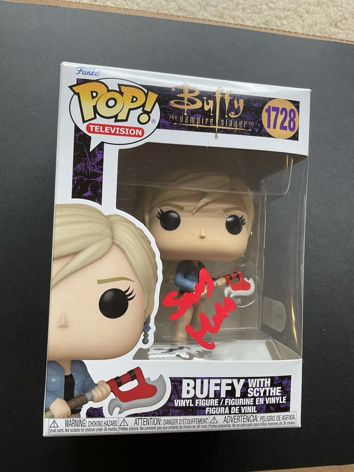 Sarah Michelle Gellar — Sarah Michelle Gellar signed Buffy the Vampire Slayer Funko Pop #1728 SWAU auto