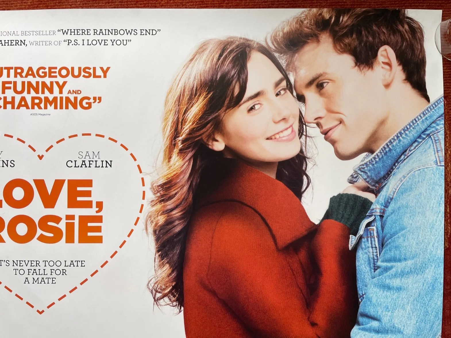 LOVE, ROSIE (2014) Original UK Quad Movie Film Poster Lily Collins Sam Claflin, изображение 3