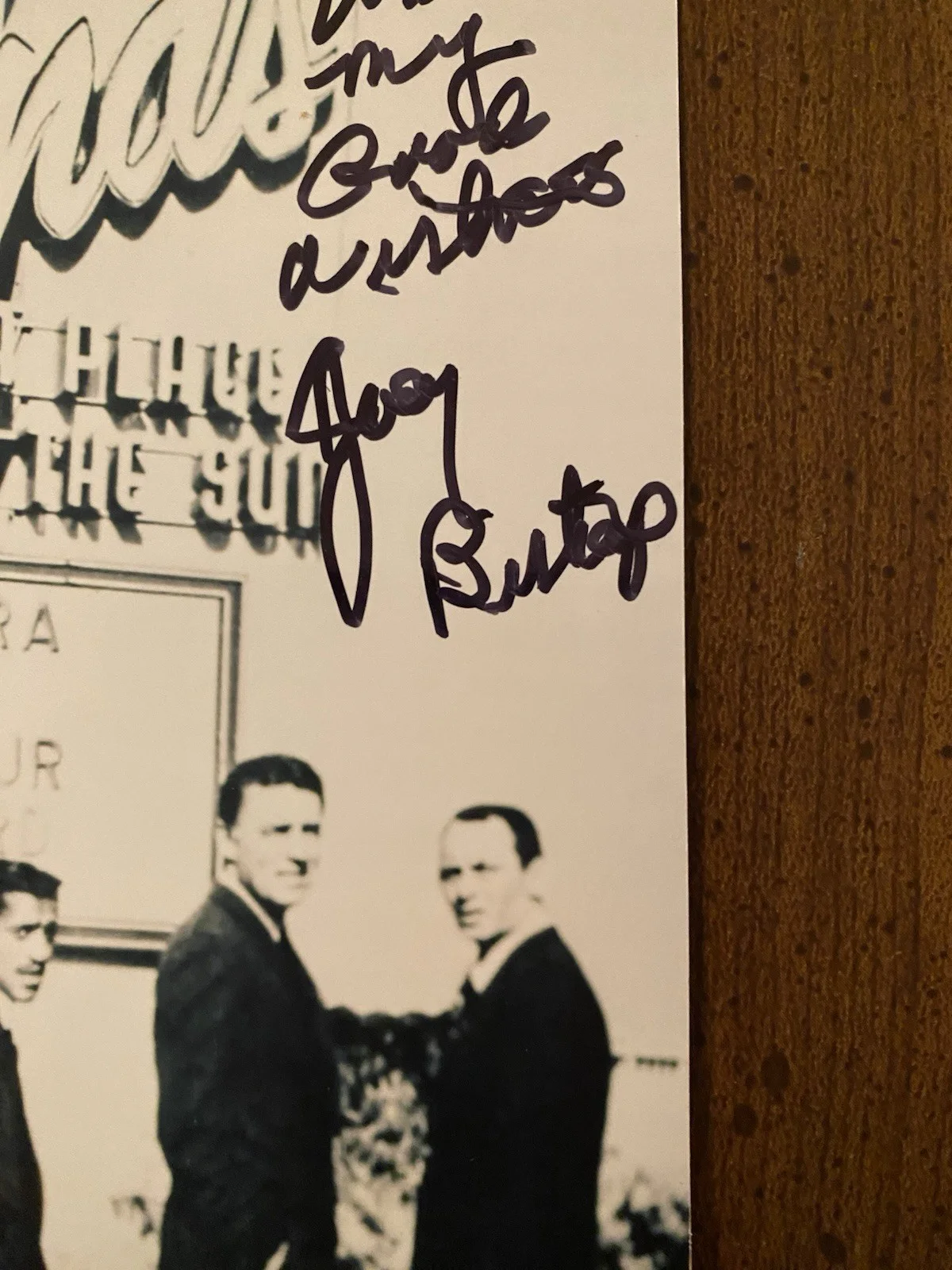 Joey Bishop — Joey Bishop Signed Autographed Rat Pack Photo With JSA COA Double Authenticated, image 3