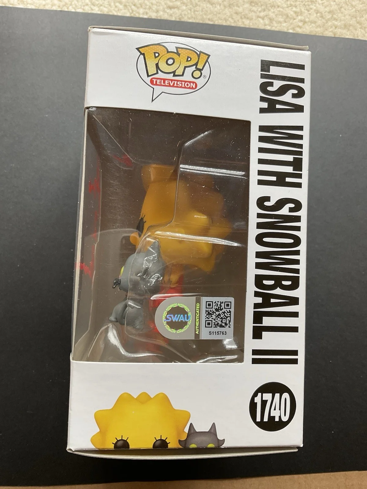 James L Brooks — James L Brooks Signed Simpsons Lisa Funko Pop #1740 SWAU Simpsons auto Snowball, изображение 2
