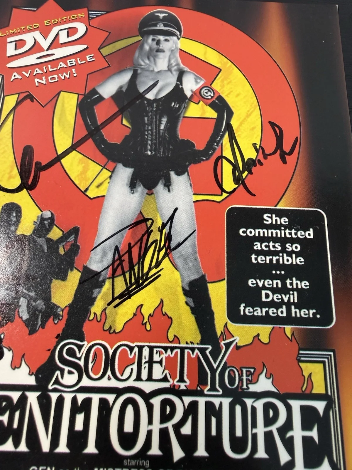 Evil D — Society of Genitorture Gen as Mistress of Discipline Signed Promo Card, изображение 2