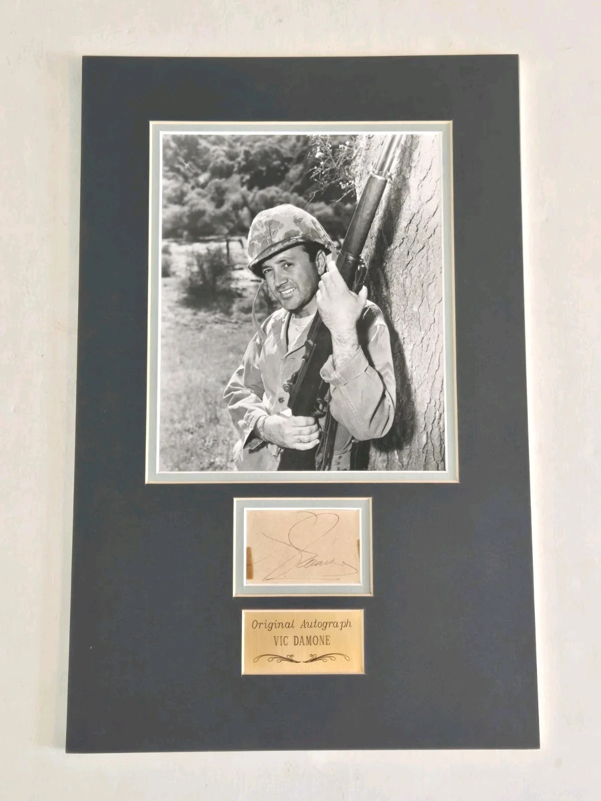 Vic Damone — VIC DAMONE Signed Cut Signature On Matted Board Walt Disney World Co Certified