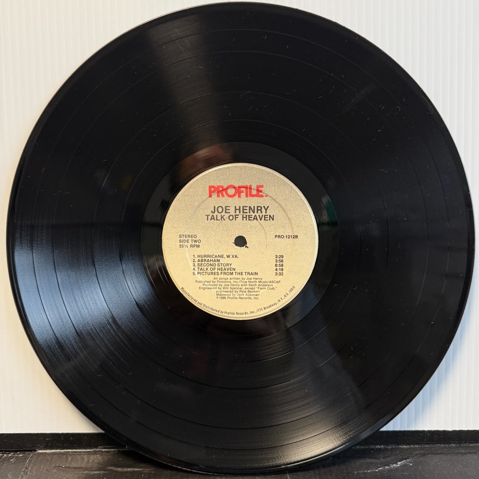 JOE HENRY "Talk Of Heaven" AUTOGRAPHED TO MIRO - USA vinyl Profile PRO-1212 NM!, изображение 5