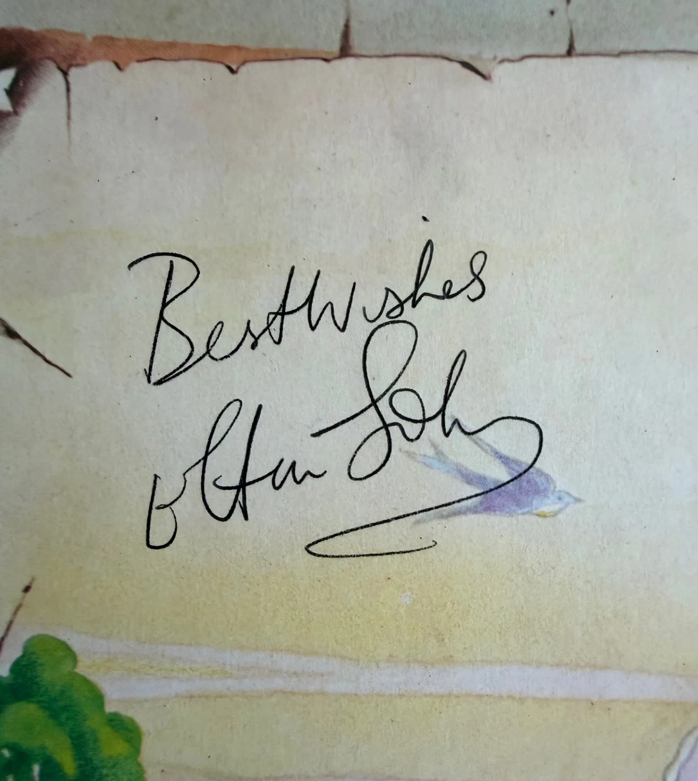 Elton John Early Signed 1973 Goodbye Yellow Brick Road UK First Pressing Beckett, изображение 2