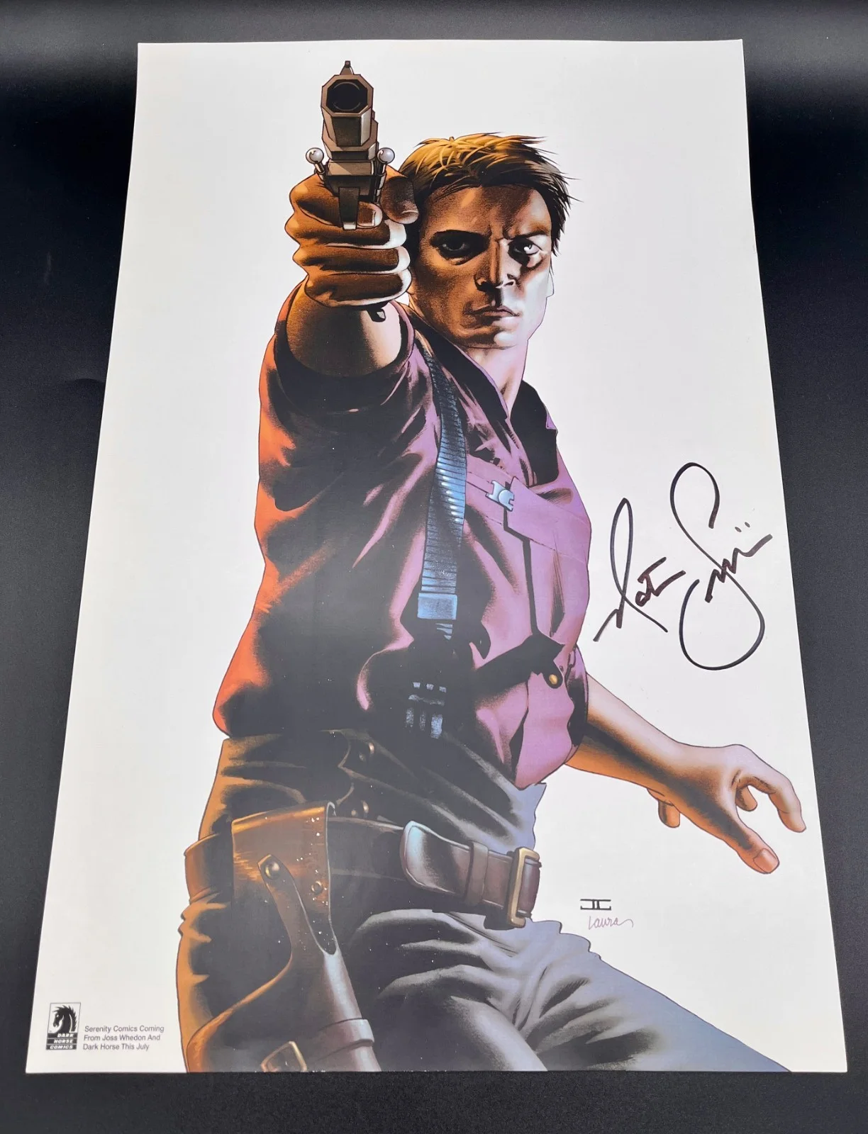 Nathan Fillion — Dark Horse Comics Serenity #1 Poster "Malcolm Reynolds" Signed by Nathan Fillion