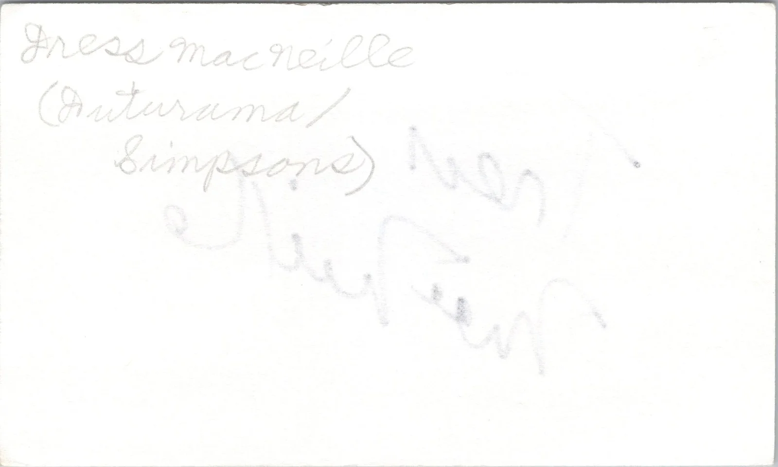Tress MacNeille — Tress MacNeille Signed 3x5 Index Card The Simpsons, Daisy Duck Autographed, изображение 2
