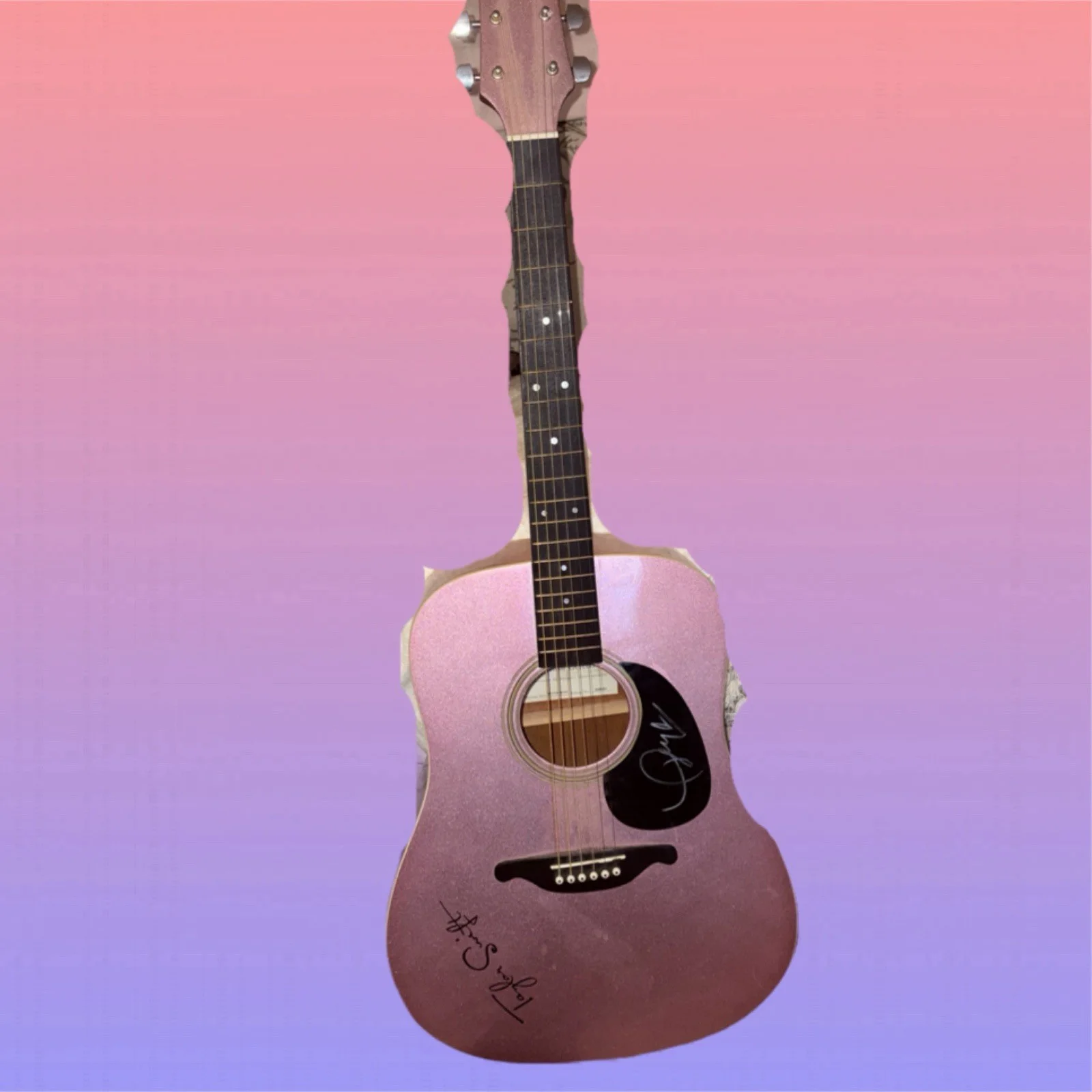 Taylor Swift Signed Full Size Acoustic Guitar, image 2