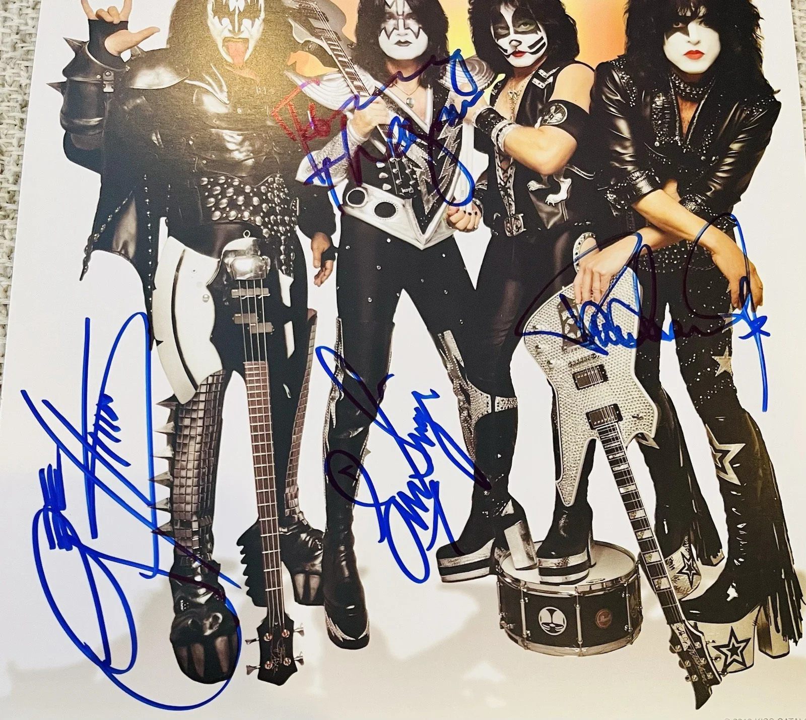 KISS Band Signed 8x10 Photo NICE Autographs Full Beckett Letter Rare, изображение 2