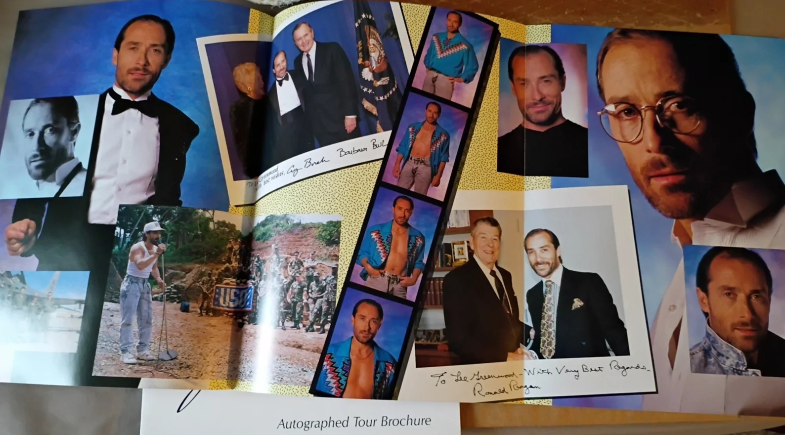 Lee Greenwood Autographed Tour Brochure 12 x 27" COA Catch A Star Collectibles, изображение 5