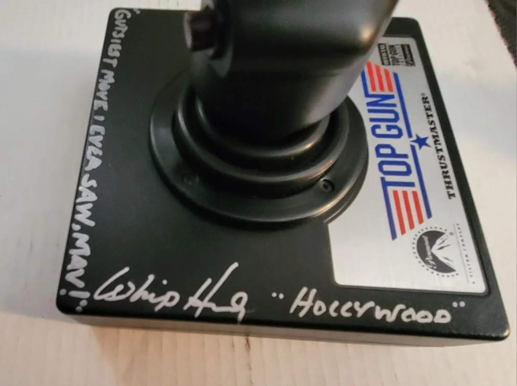 Whip Hubely — Whip Hubley signed official flight joystick Hollywood with inscription JSA coa, изображение 4