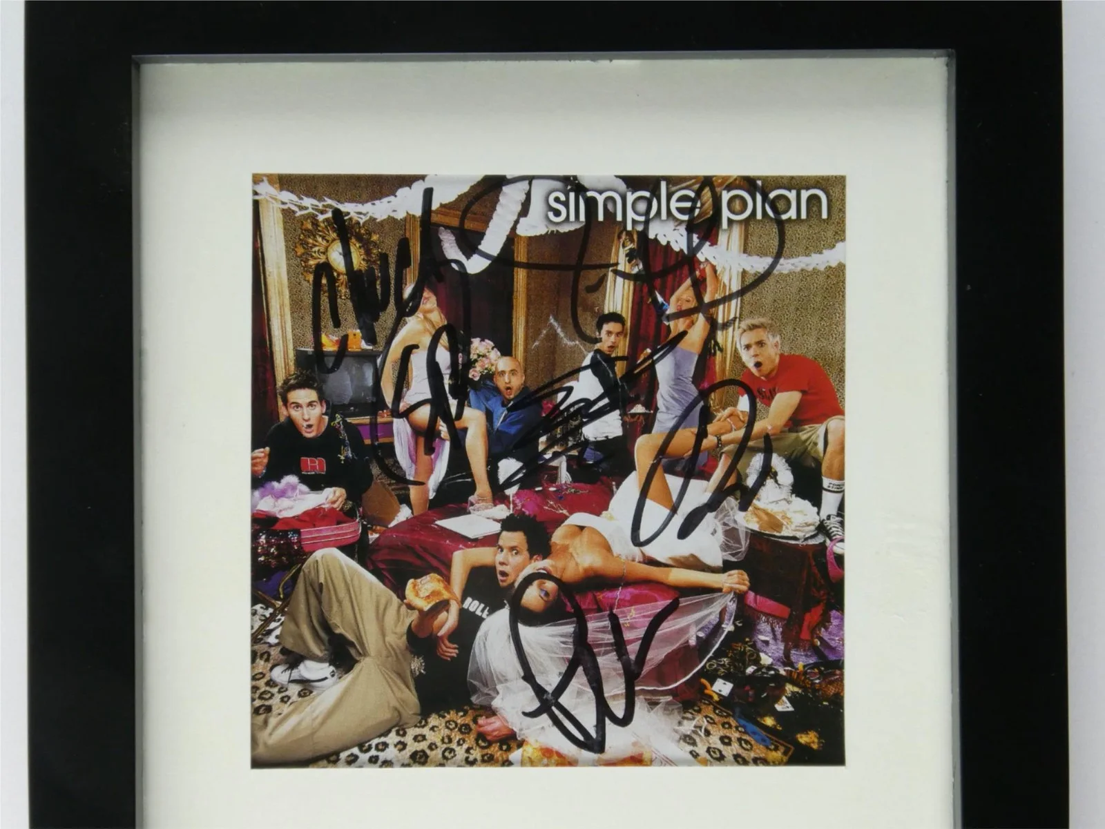 Simple Plan Signed CD Cover No Pads No Helmet Framed Display Bends, JSA COA, image 3
