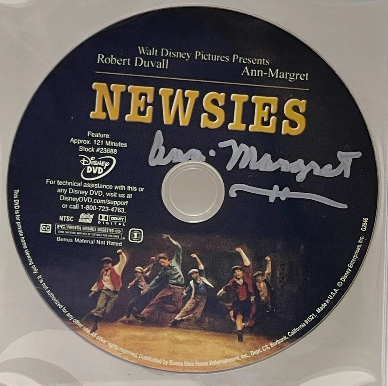 Ann Margret — Ann Margret Signed Newsies DVD 1992 Musical Film Medda Larkson PSA/DNA, изображение 2