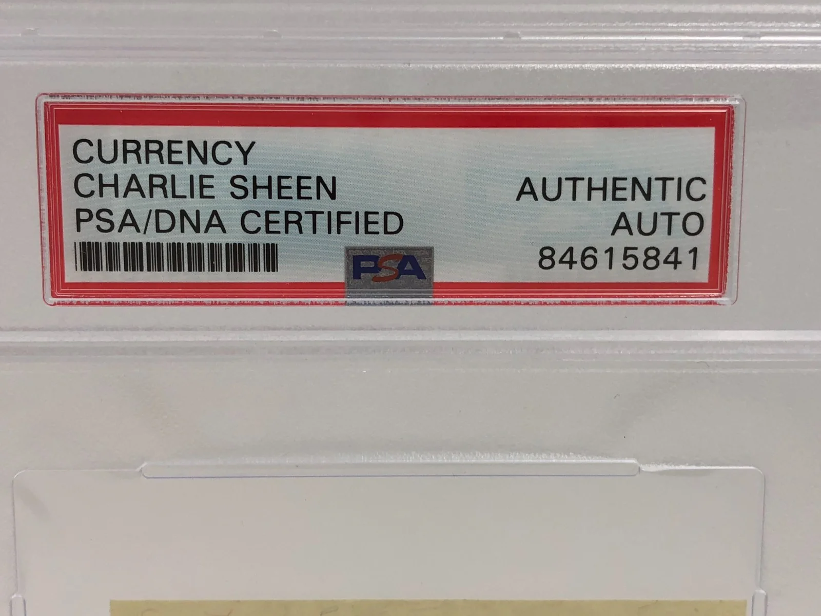 CHARLIE SHEEN AUTO Signed PSA AUTHENTIC Signed $2 BILL as BUD FOX in WALL STREET, изображение 2