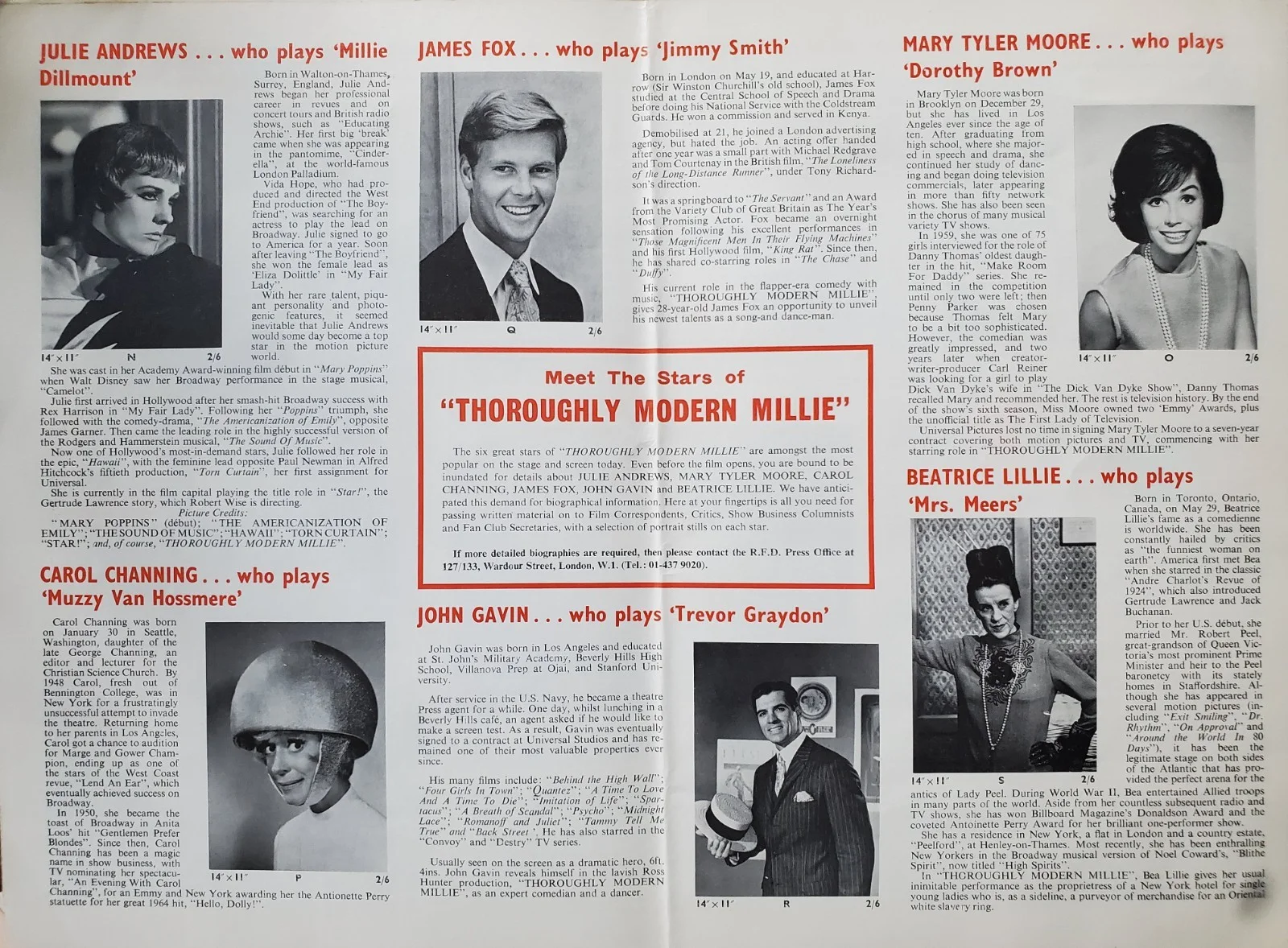 THOROUGHLY MODERN MILLIE - RARE VINTAGE 1967 UK PRESSBOOK - JULIE ANDREWS, изображение 4