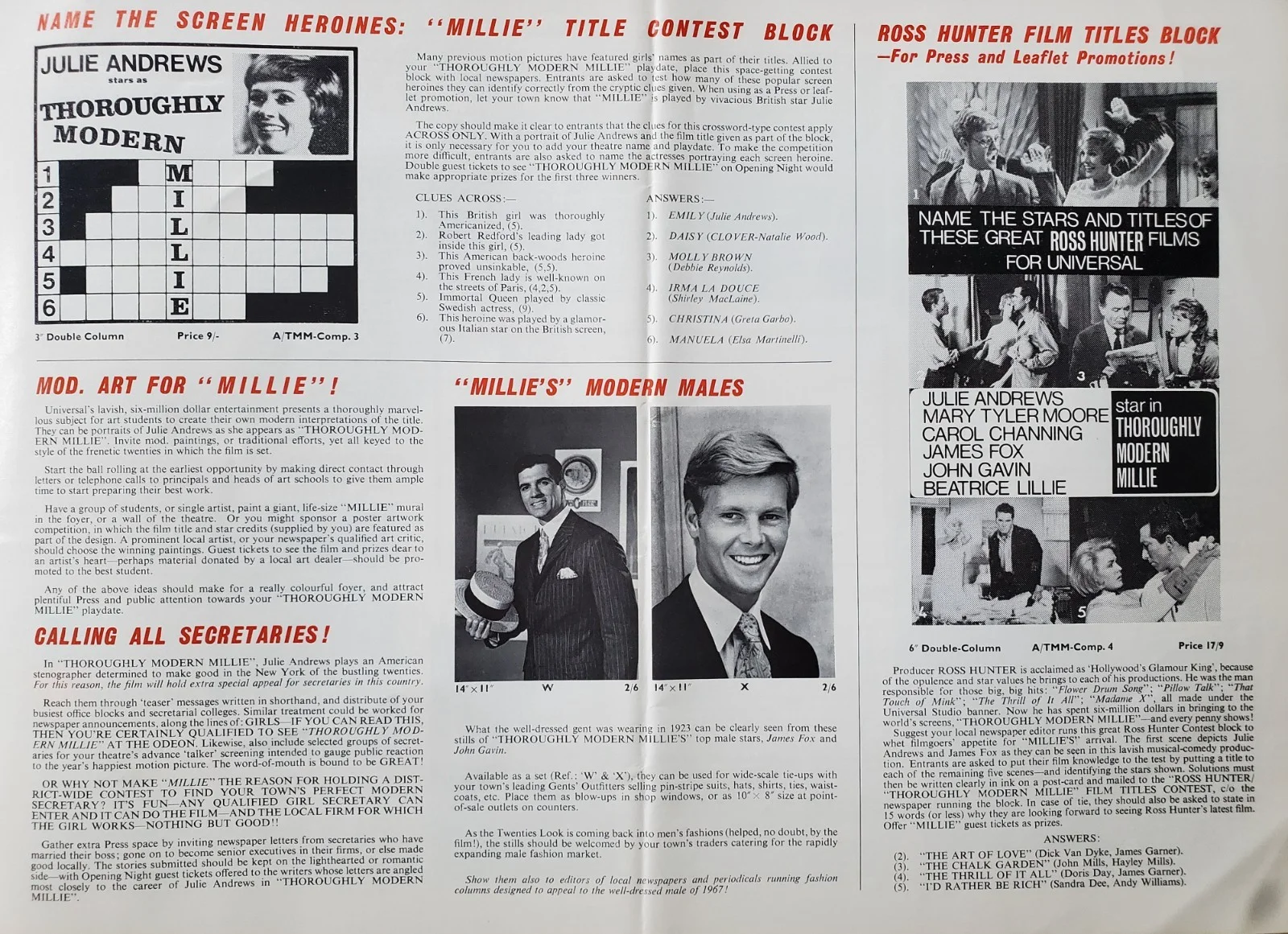THOROUGHLY MODERN MILLIE - RARE VINTAGE 1967 UK PRESSBOOK - JULIE ANDREWS, изображение 5