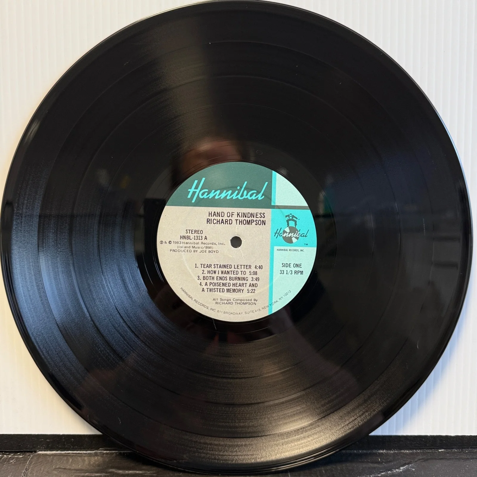 RICHARD THOMPSON "Hand Of Kindness" USA vinyl pressing AUTOGRAPHED BY 3 MEMBERS, image 4