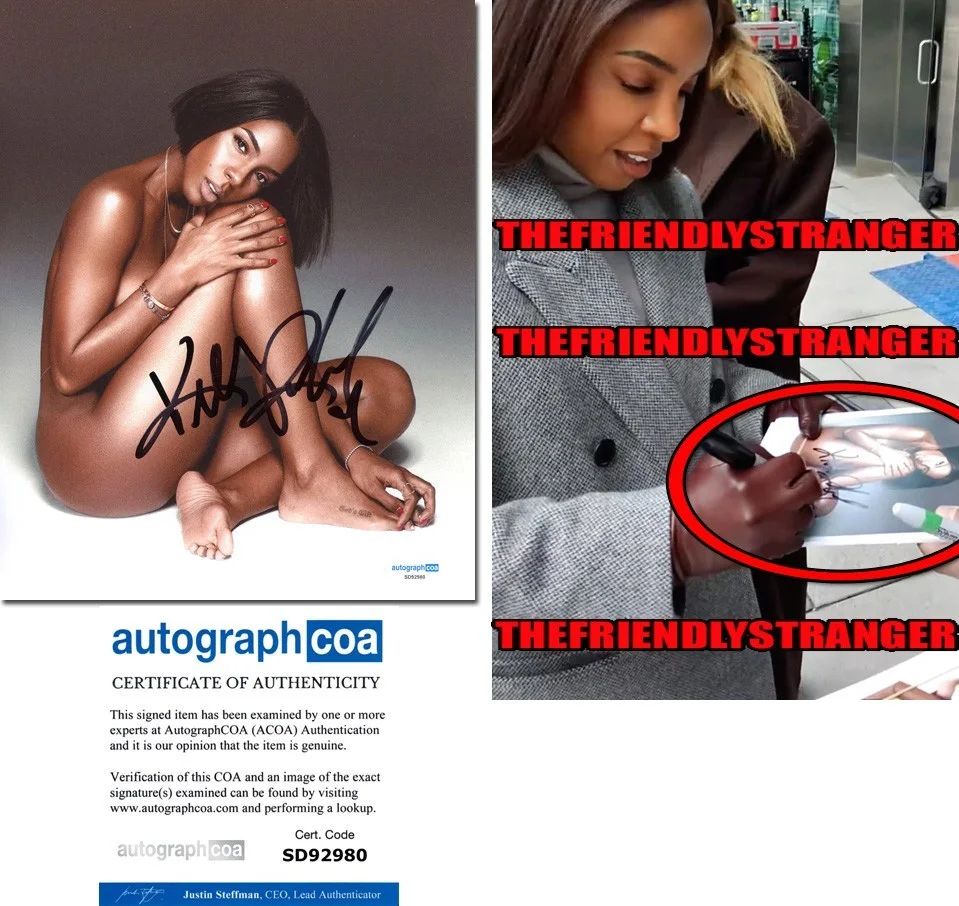 KELLY ROWLAND — Kelly Rowland signed 8x10 Photo EXACT PROOF c SEXIEST Destiny's Child ACOA COA