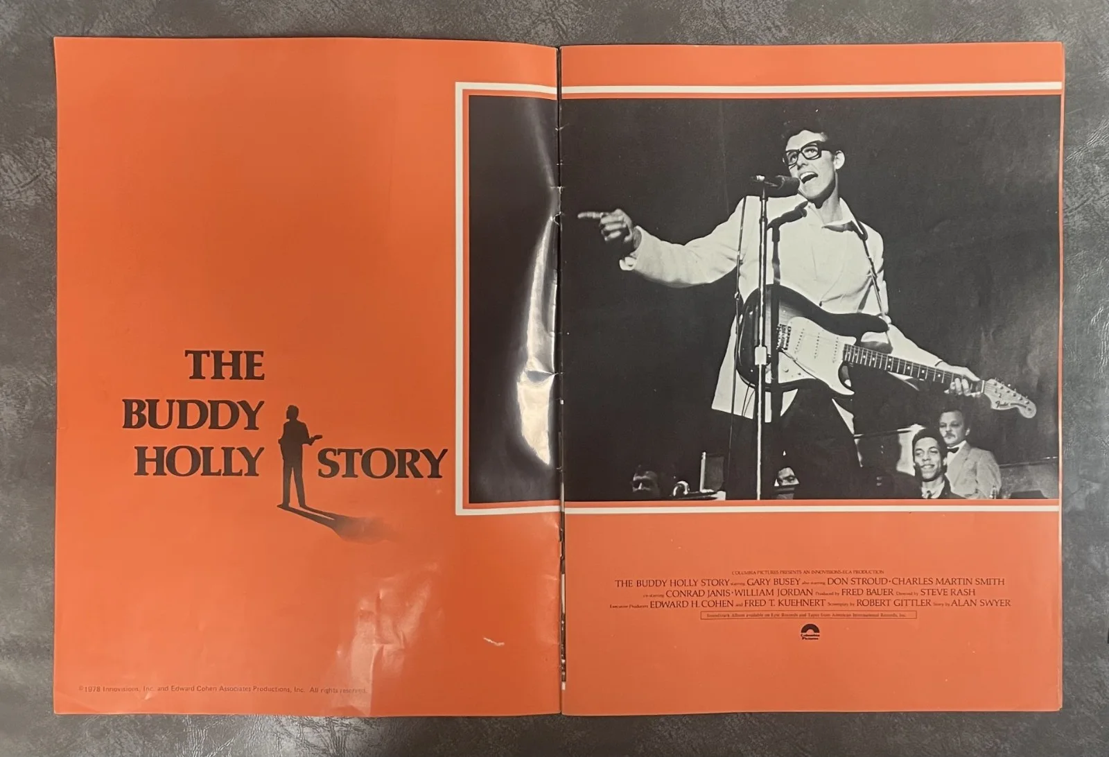 The Buddy Holly Story - Movie Film Programme 1978 - Gary Busey w/ Flexi-disc, image 2