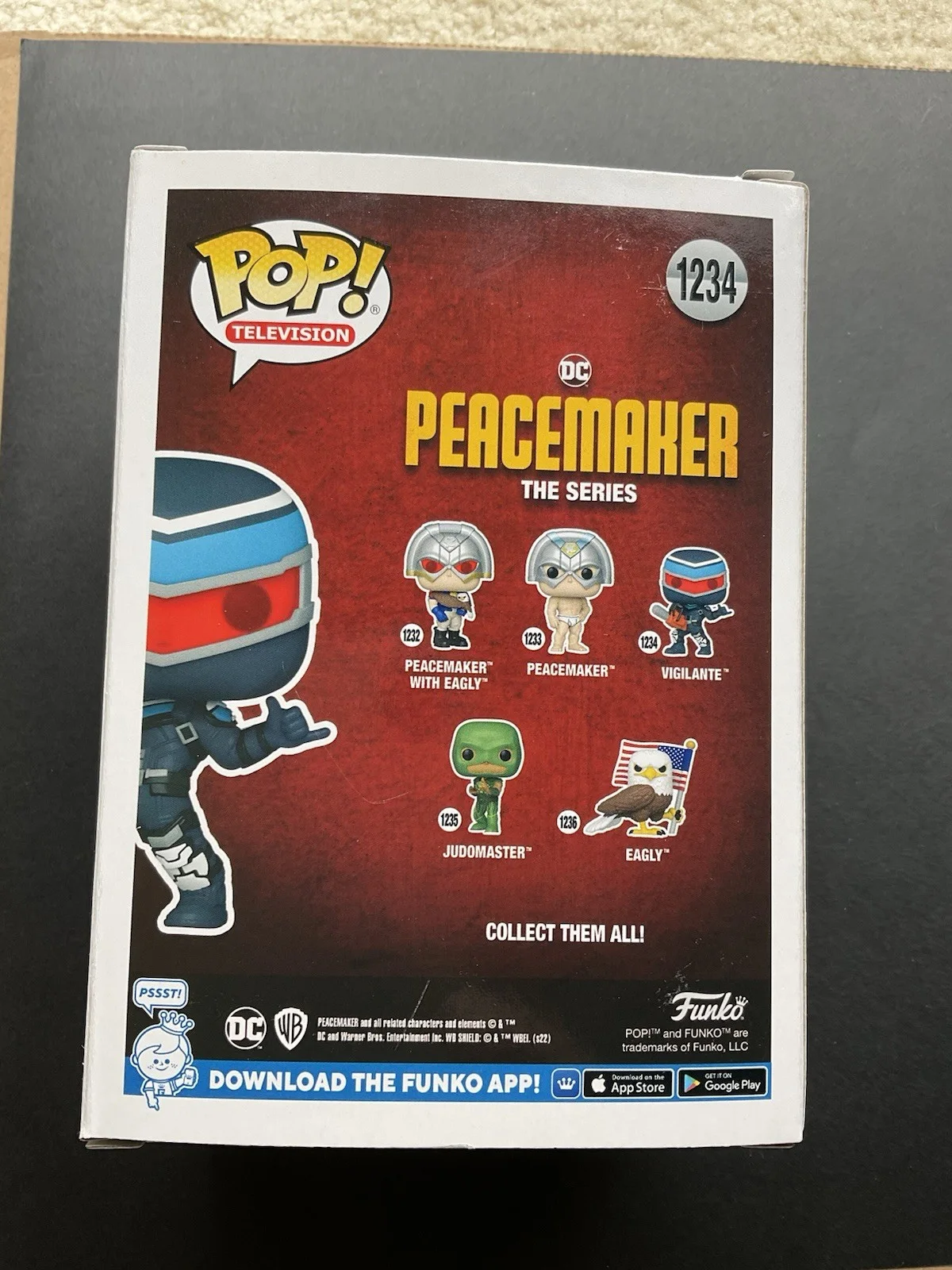 Freddie Stroma — Freddie Stroma signed Peacemaker Vigilante Funko Pop #1234 ACOA DC autographed, image 3