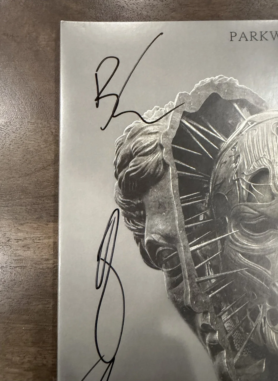 Parkway Drive SIGNED Darker Still Clear With Red Smoke Vinyl Autographed LP READ, изображение 3